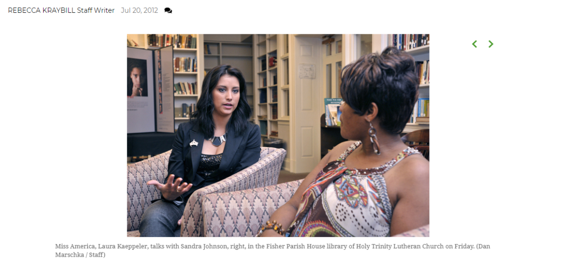 Miss America speaks here about helping children